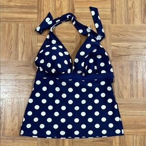 Boden Halter Style Polka Dot Swimsuit Bikini Top Size 8